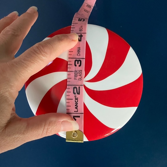 NWOT Hallmark Season's Treatings Peppermint Lid Canister/Jar and 3D Card Set - Picture 4 of 10